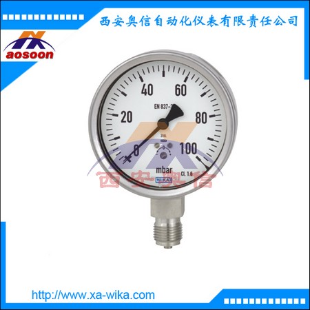 德国wika 631.10.050带调零装置不锈钢膜盒压力表